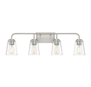 4-Light Bathroom Vanity Light in Brushed Nickel