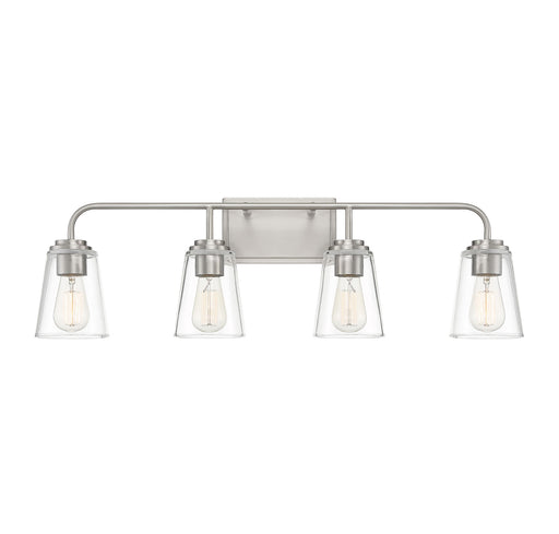 4-Light Bathroom Vanity Light in Brushed Nickel
