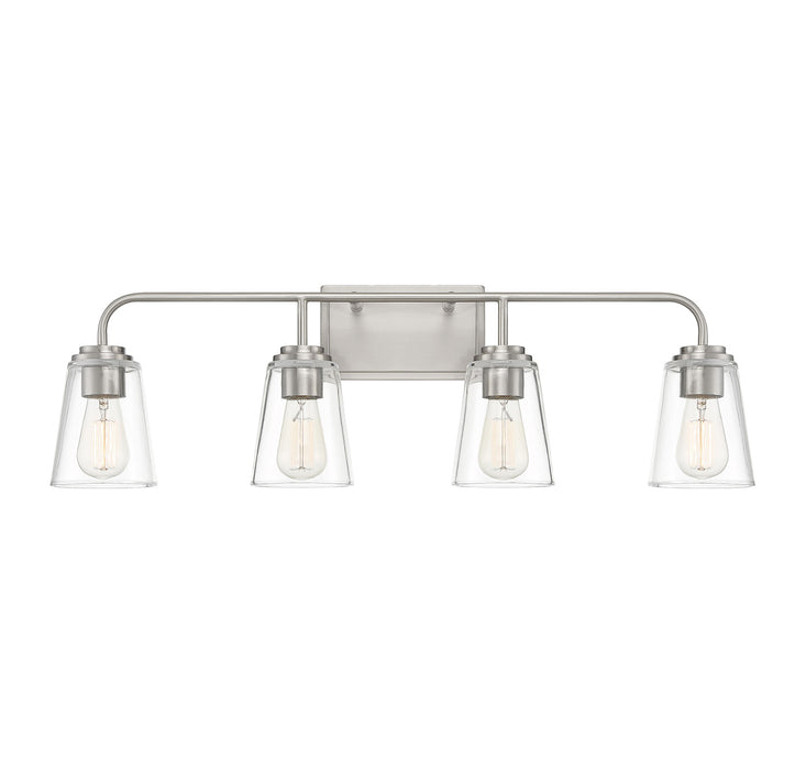 4-Light Bathroom Vanity Light in Brushed Nickel