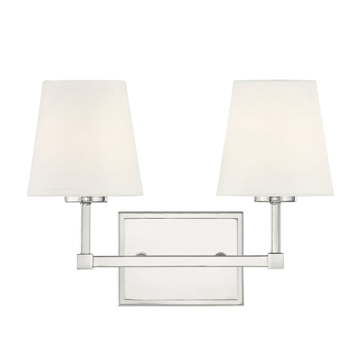 2-Light Bathroom Vanity Light in Polished Nickel