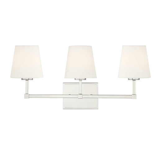 3-Light Bathroom Vanity Light in Polished Nickel