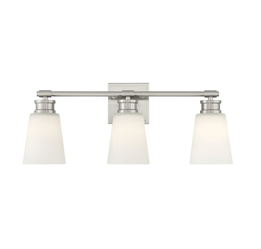 3-Light Bathroom Vanity Light in Brushed Nickel