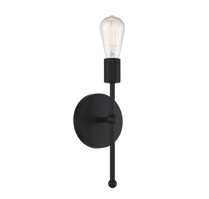 Meridian (M90005MBK) 1-Light Wall Sconce in Matte Black