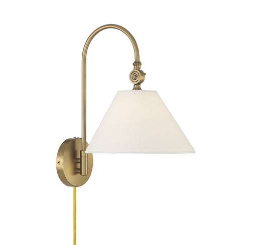 Meridian (M90085NB) 1-Light Wall Sconce in Natural Brass