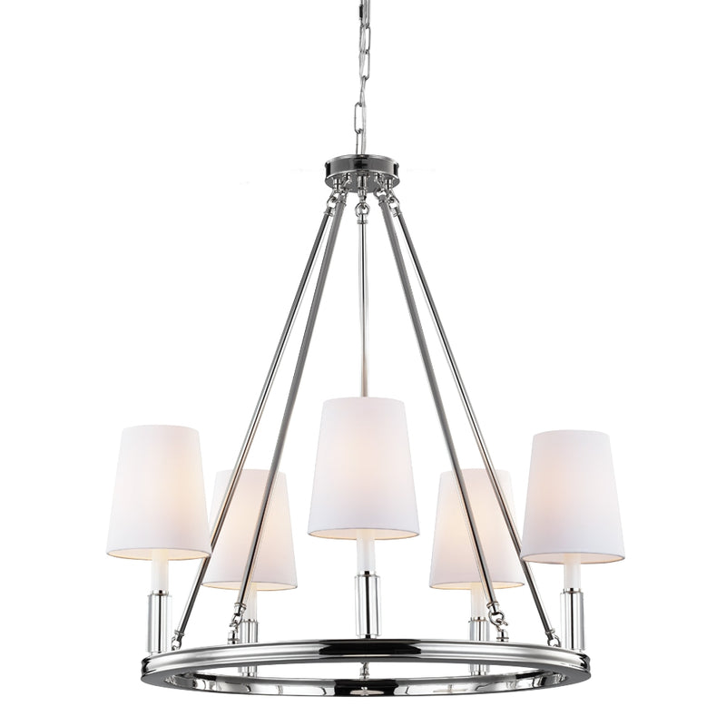 Lismore Chandelier in Polished Nickel - Lamps Expo