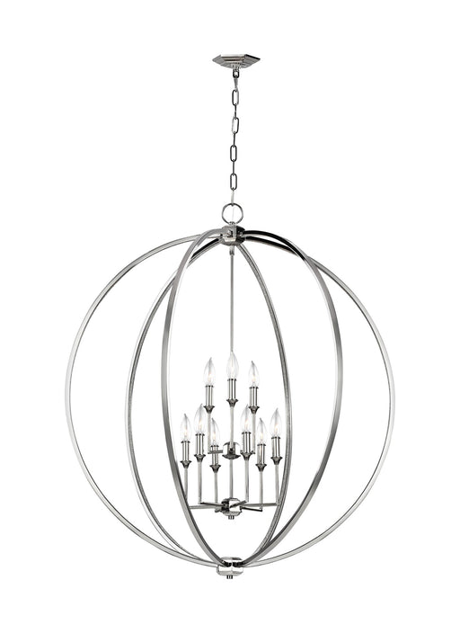 Corinne Chandelier in Polished Nickel - Lamps Expo