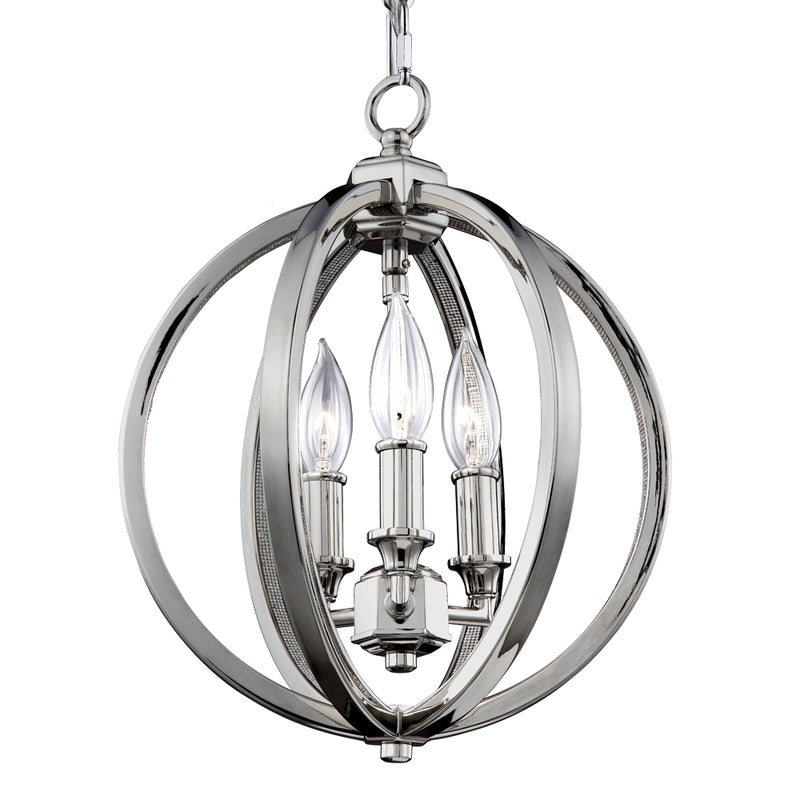 Corinne Pendant in Polished Nickel - Lamps Expo
