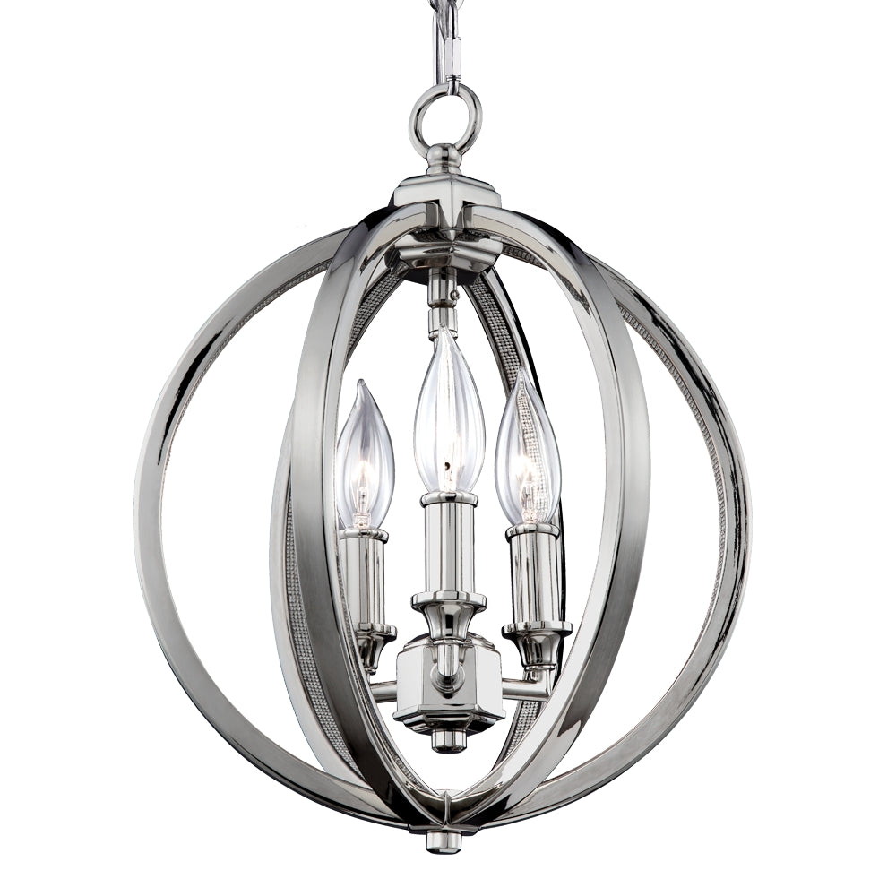 Corinne Pendant in Polished Nickel - Lamps Expo