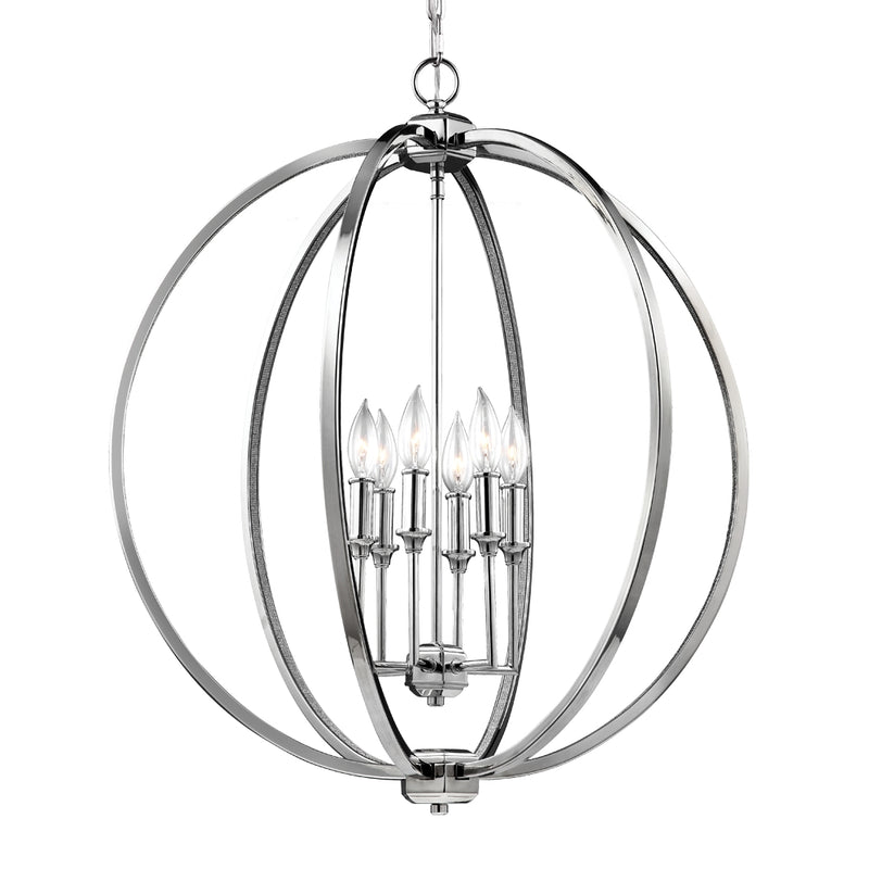 Corinne Chandelier in Polished Nickel - Lamps Expo