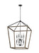 Gannet Chandelier in Weathered Oak Wood/Antique Forged Iron - Lamps Expo