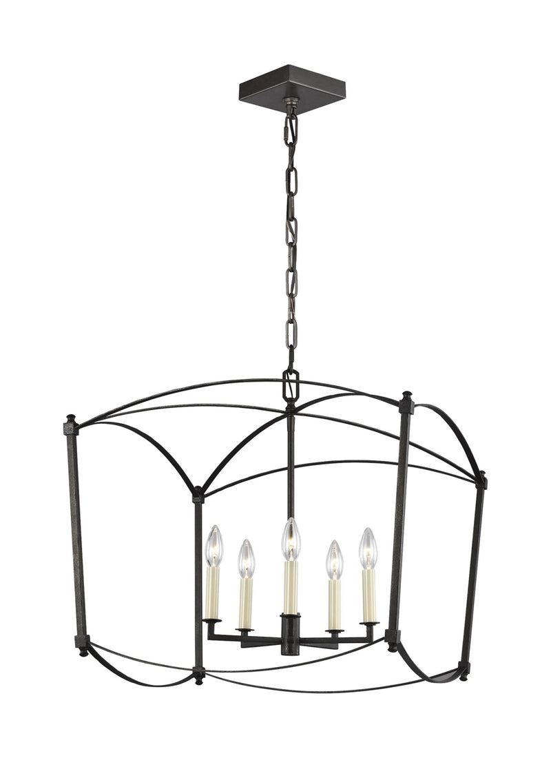 Thayer Chandelier in Smith Steel - Lamps Expo