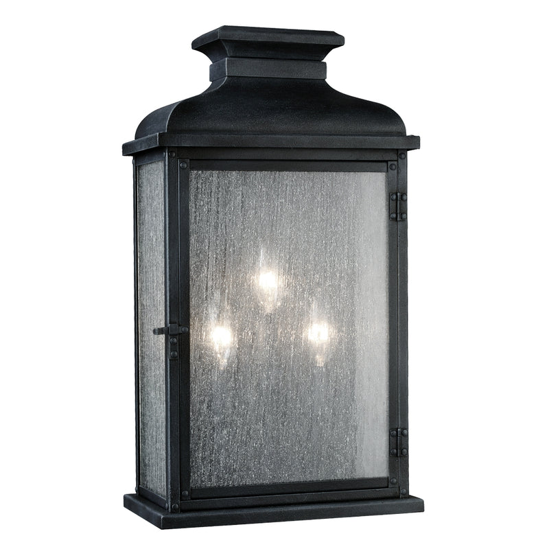 Pediment Outdoor Lighting in Dark Weathered Zinc - Lamps Expo