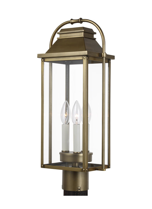 Wellsworth Outdoor Lighting in Painted Distressed Brass - Lamps Expo