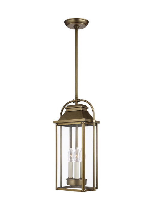 Wellsworth Outdoor Lighting in Painted Distressed Brass - Lamps Expo