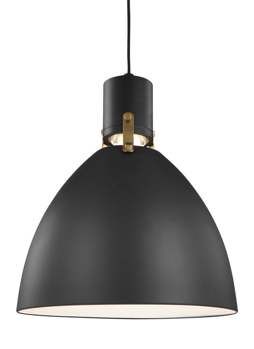 Brynne Pendant in Matte Black/Chrome - Lamps Expo