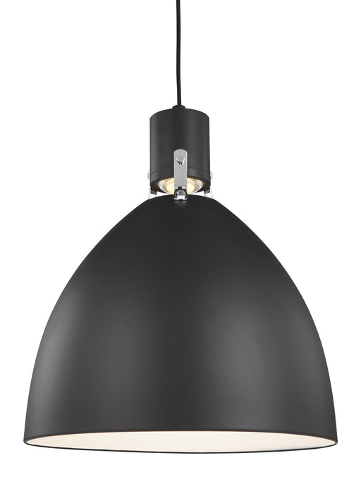Brynne Pendant in Matte Black/Chrome - Lamps Expo