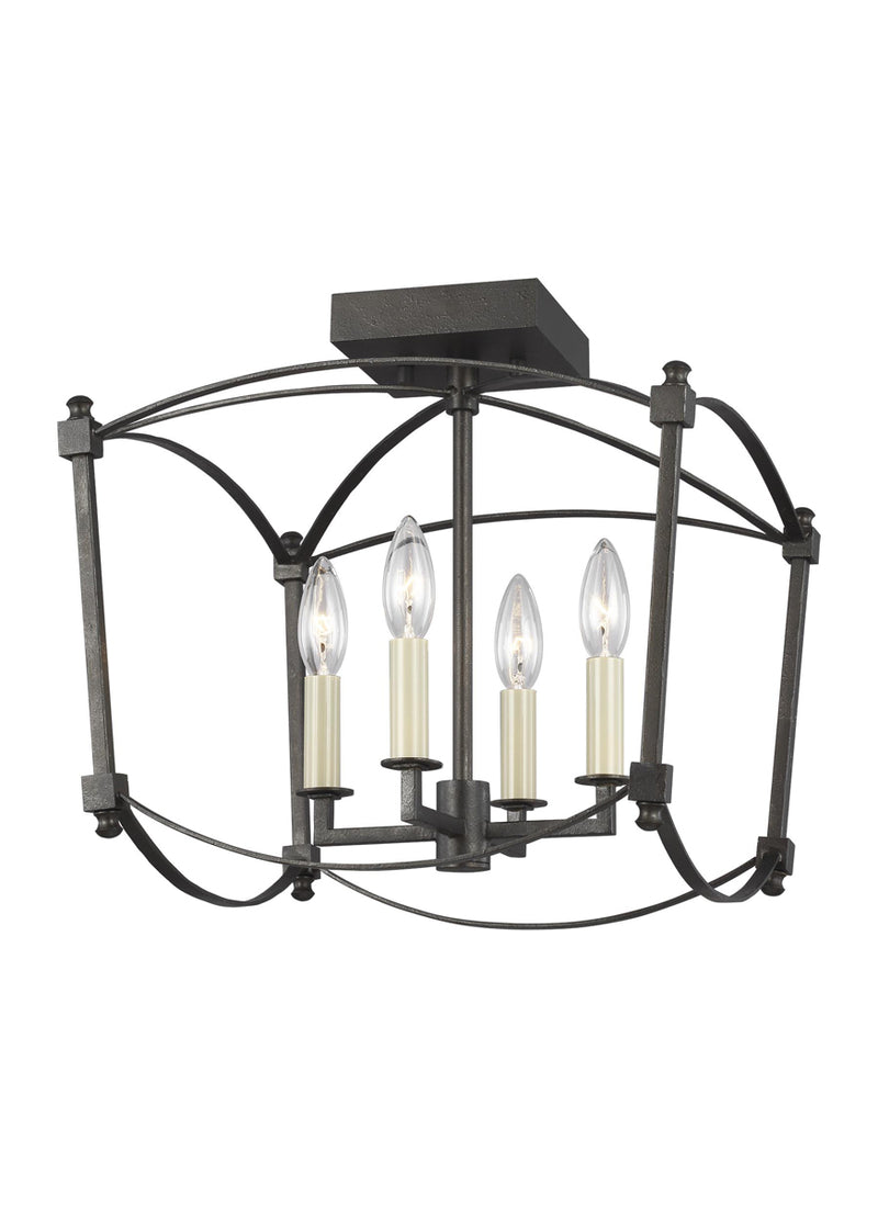 Thayer Ceiling Light in Smith Steel - Lamps Expo