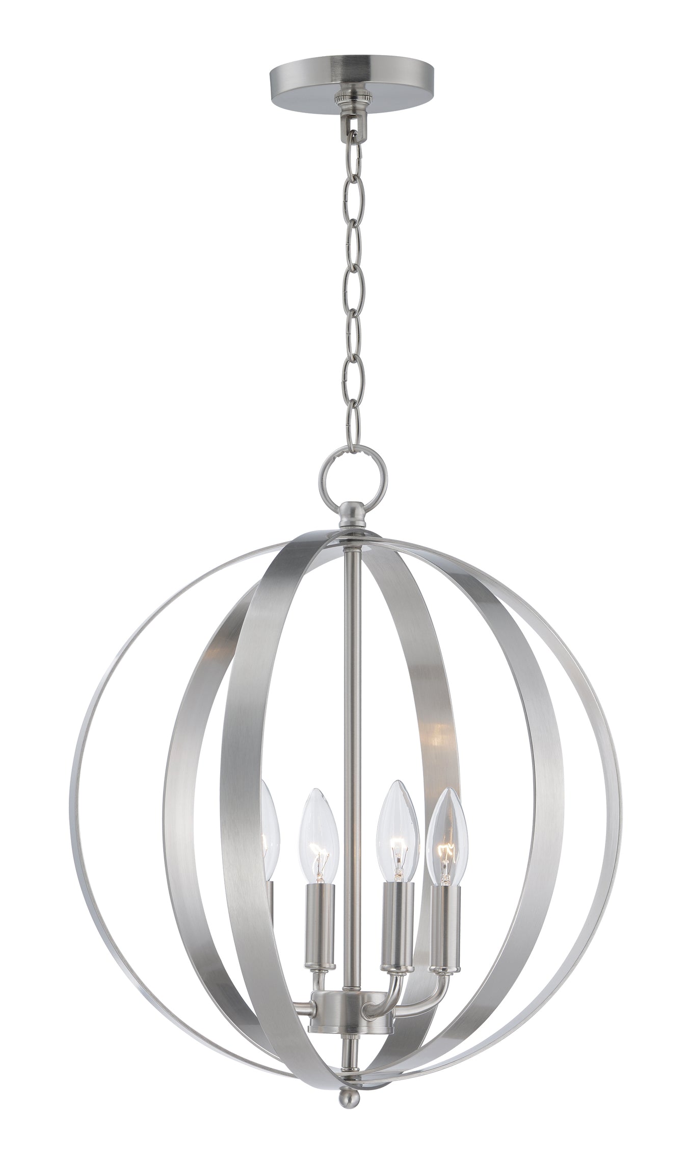 Provident 4-Light Chandelier in Satin Nickel - Lamps Expo