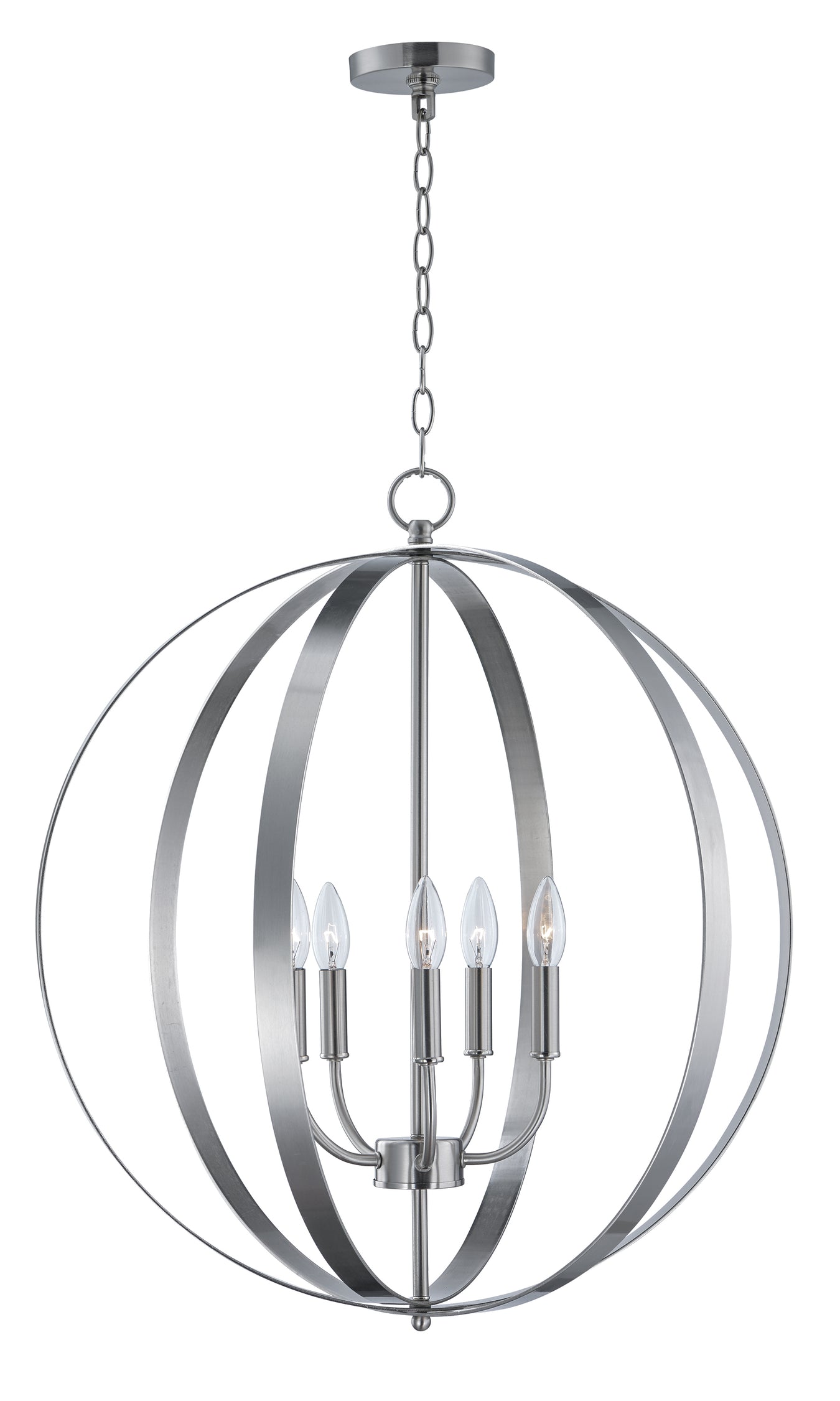 Provident 5-Light Chandelier in Satin Nickel - Lamps Expo