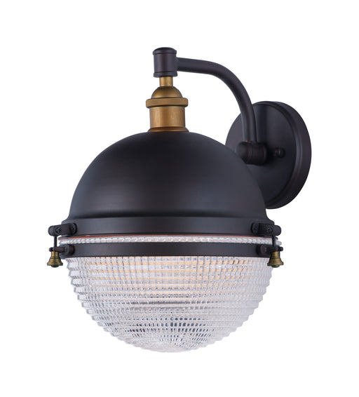 Portside 1-Light Outdoor Wall Sconce in Oil Rubbed Bronze / Antique Brass - Lamps Expo