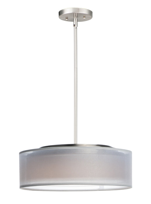 Prime 16"W LED Pendant in Satin Nickel - Lamps Expo