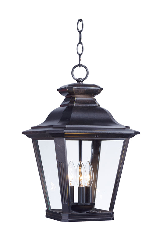 Knoxville 3-Light Outdoor Pendant in Bronze with Clear Glass - Lamps Expo