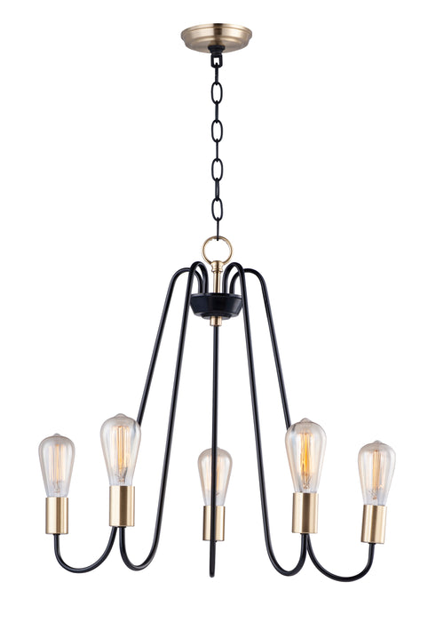 Haven 5-Light Chandelier in Oil Rubbed Bronze / Antique Brass - Lamps Expo