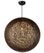 Bali 1-Light Chandelier in Chocolate with Hemp String Shade - Lamps Expo