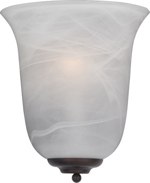 Essentials 1-Light Wall Sconce in Oil Rubbed Bronze with Marble Glass - Lamps Expo