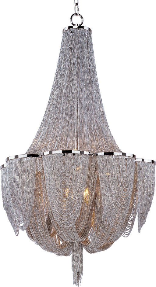 Chantilly 10-Light Chandelier in Polished Nickel - Lamps Expo