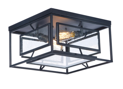 Era 2-Light Ceiling Lamp in Black with Seedy Glass - Lamps Expo