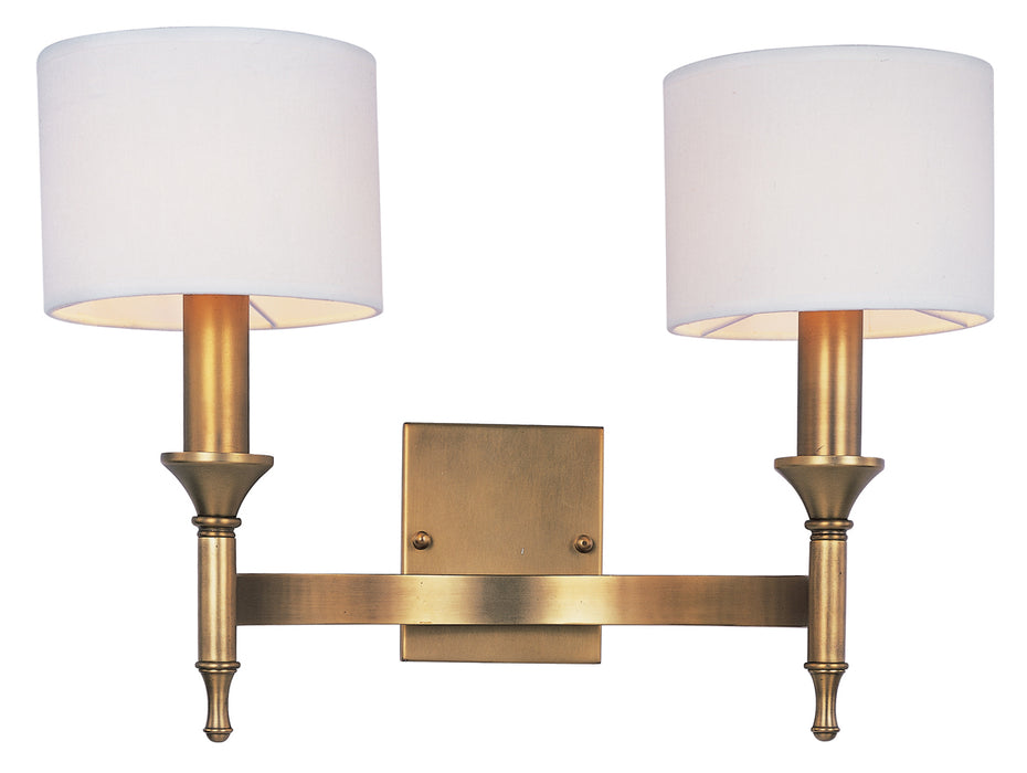 Fairmont 2-Light Wall Sconce in Natural Aged Brass - Lamps Expo