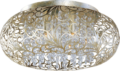 Arabesque 7-Light Flush Mount in Golden Silver - Lamps Expo