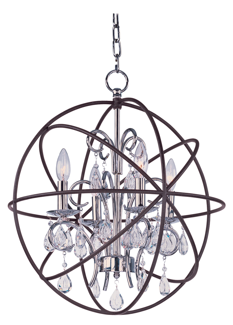 Orbit 4-Light Pendant in Anthracite / Polished Nickel - Lamps Expo
