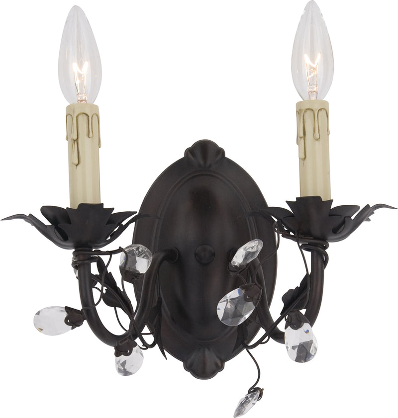 Elegante 2-Light Wall Sconce in Oil Rubbed Bronze - Lamps Expo
