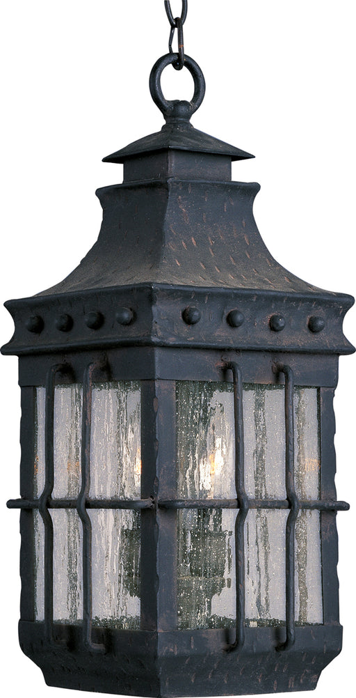 Nantucket 3-Light Outdoor Hanging Lantern in Country Forge - Lamps Expo