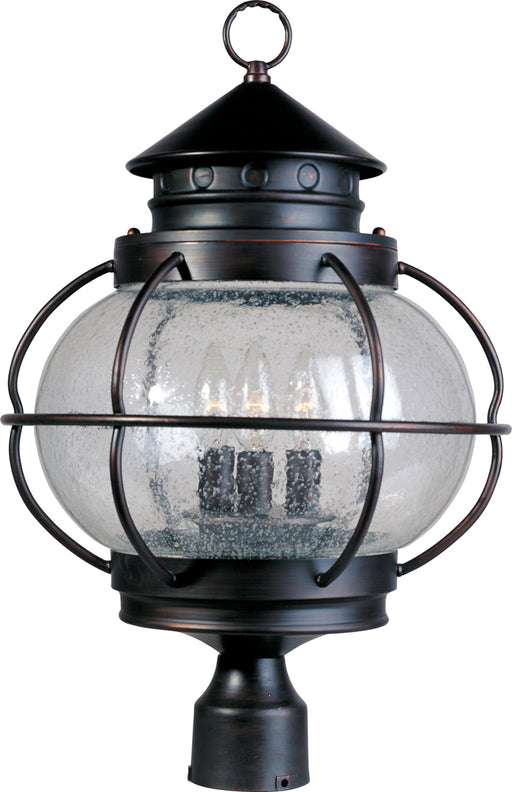 Portsmouth 3-Light Outdoor Pole/Post Lantern in Oil Rubbed Bronze - Lamps Expo