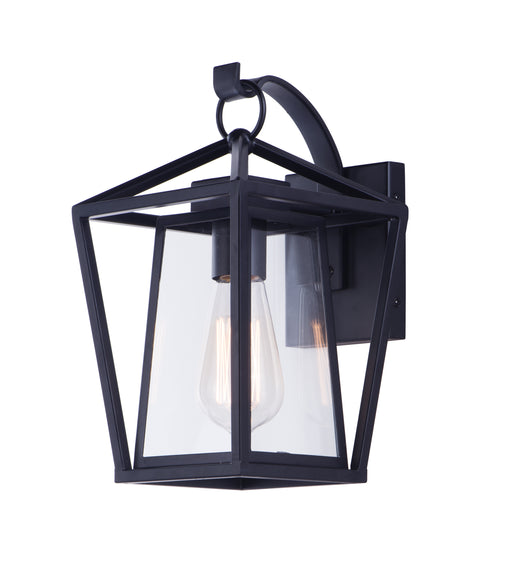 Artisan 1-Light Outdoor Wall Mount in Black with Clear Glass - Lamps Expo
