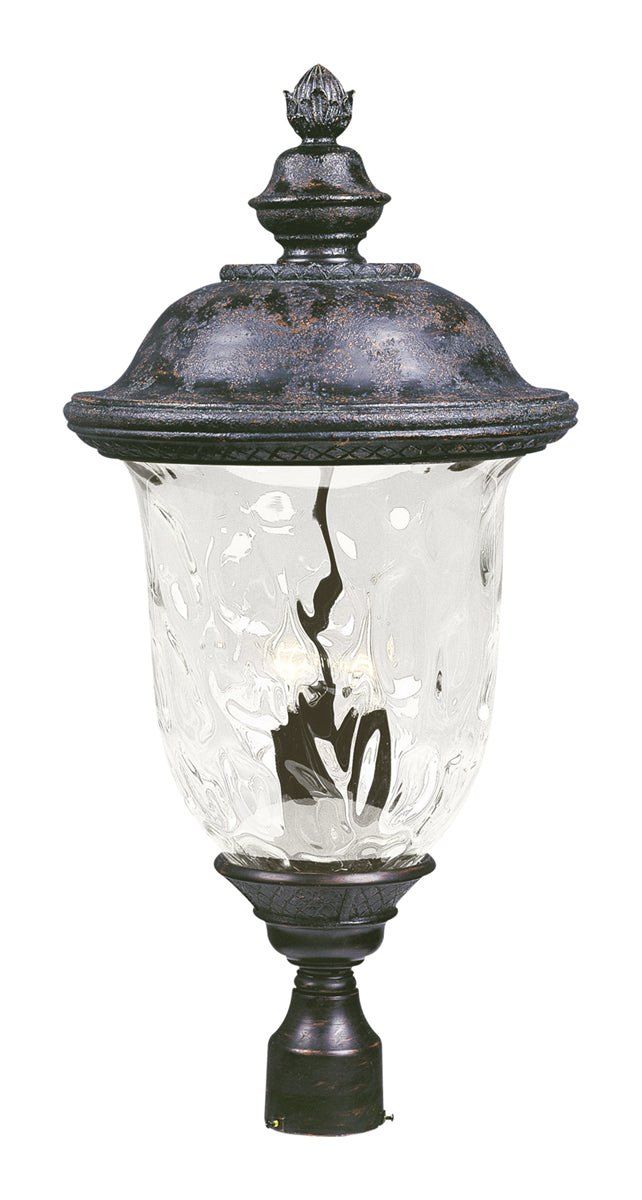 Carriage House DC 3-Light Outdoor Pole/Post Lantern in Oriental Bronze - Lamps Expo