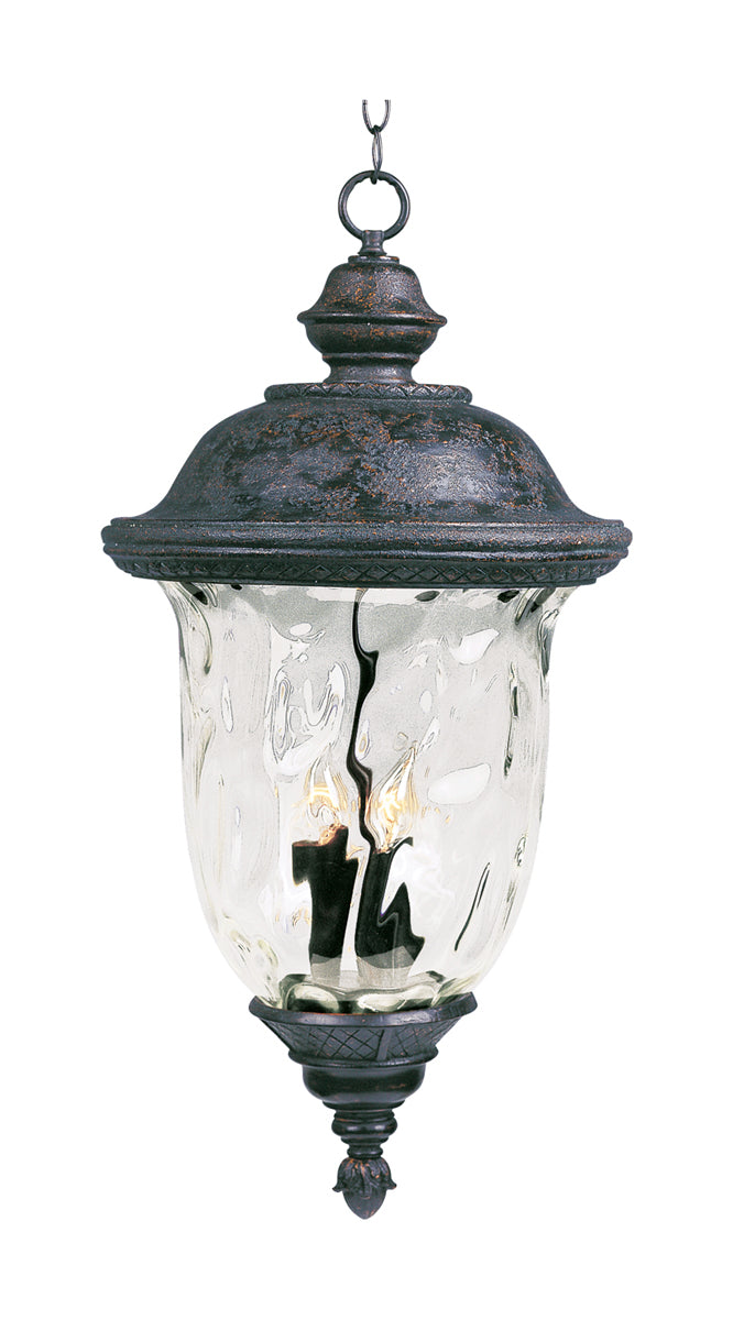 Carriage House DC 3-Light Outdoor Hanging Lantern in Oriental Bronze - Lamps Expo