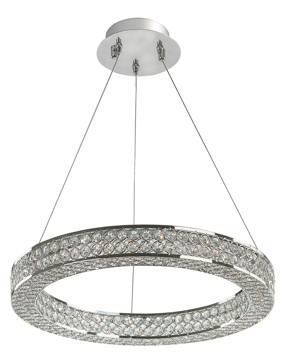 Eternity 20" LED Pendant in Polished Chrome - Lamps Expo