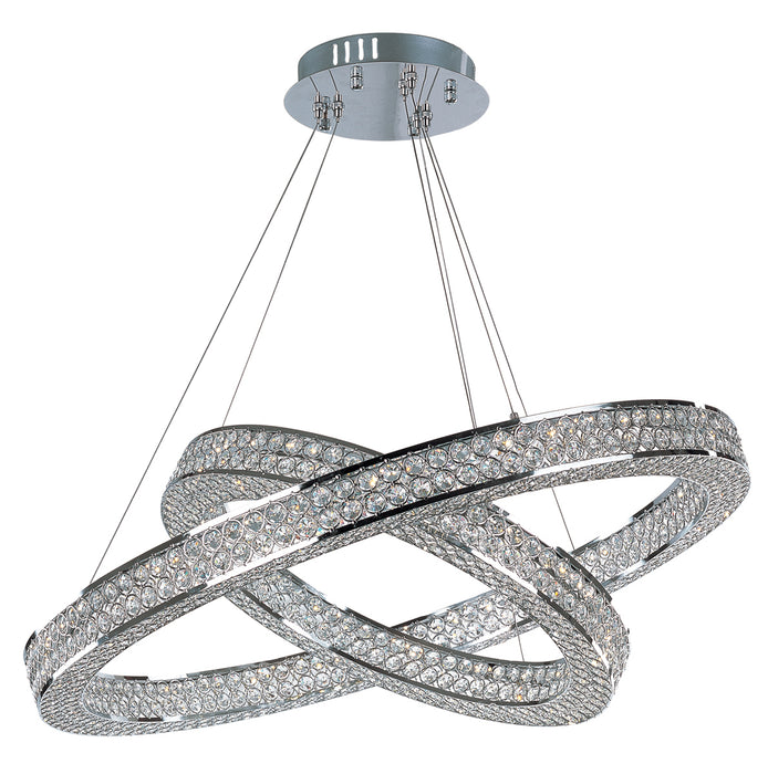 Eternity 2-Tier LED Pendant in Polished Chrome - Lamps Expo