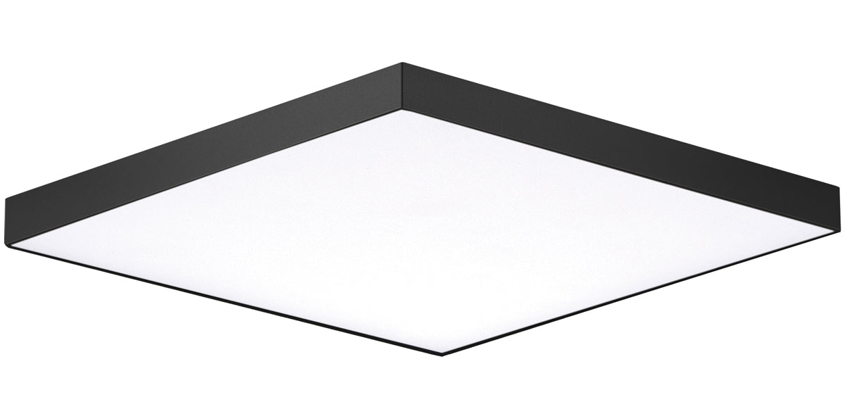 Trim 10.5" SQ LED Flush Mount 3000K in Black - Lamps Expo