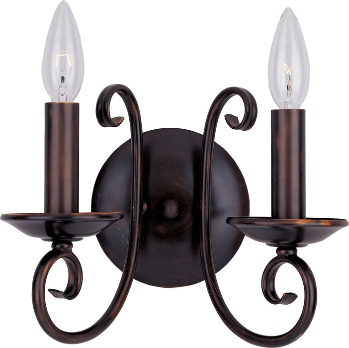 Loft 2-Light Wall Sconce in Oil Rubbed Bronze - Lamps Expo