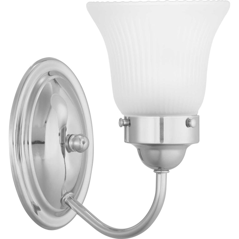 Economy Fluted Glass 1-Light Bath & Vanity Lighting - Lamps Expo