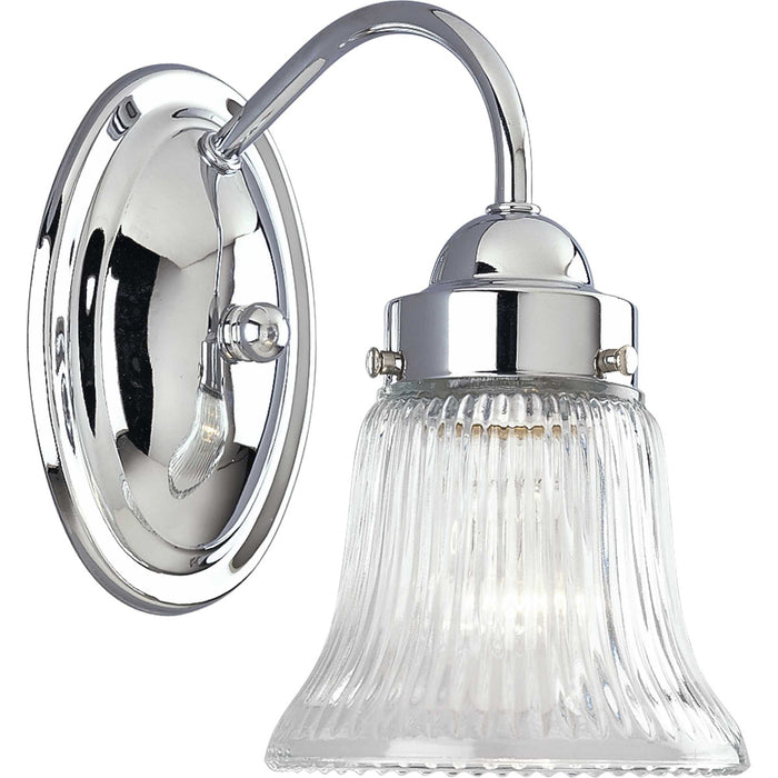 Economy Fluted Glass 1-Light Bath & Vanity Lighting - Lamps Expo