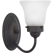 Economy Fluted Glass 1-Light Bath & Vanity Lighting - Lamps Expo