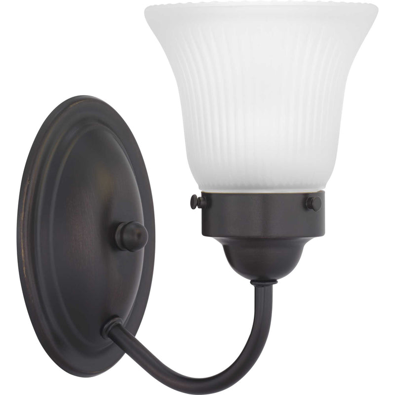 Economy Fluted Glass 1-Light Bath & Vanity Lighting - Lamps Expo