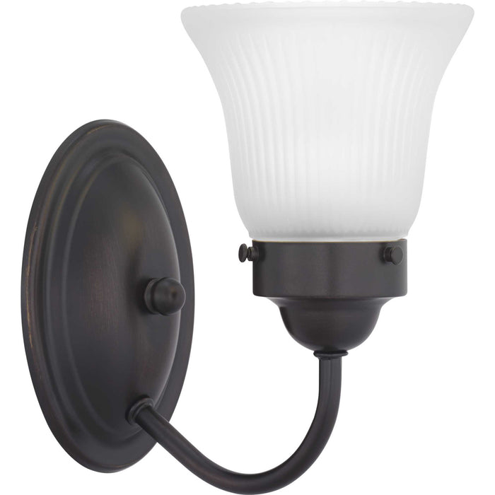 Economy Fluted Glass 1-Light Bath & Vanity Lighting - Lamps Expo