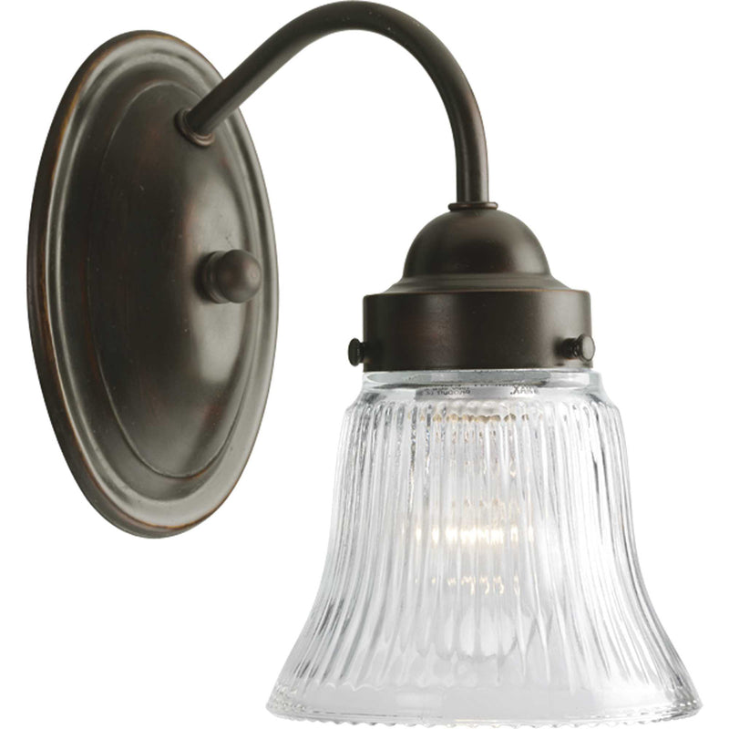 Economy Fluted Glass 1-Light Bath & Vanity Lighting - Lamps Expo